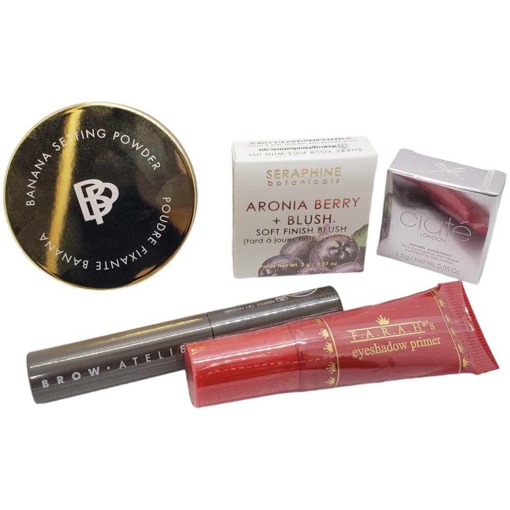 Makeup Lot 5ct Eyeshadow Primer Setting Powder Blush Brow Gel Travel Trial Size